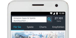 Smartphone-Ansicht von Amazon Appstore