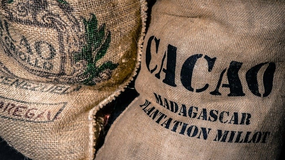 Sack voll Kakaobohnen aus Madagaskar