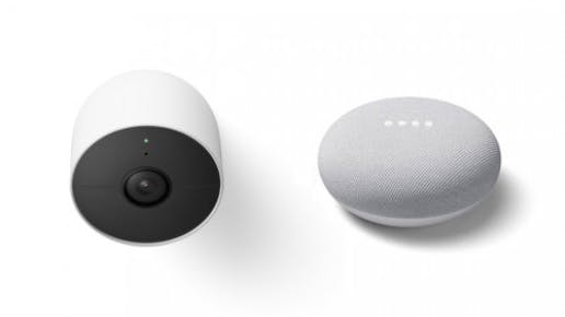 Google Nest Cam und Google Nest Mini