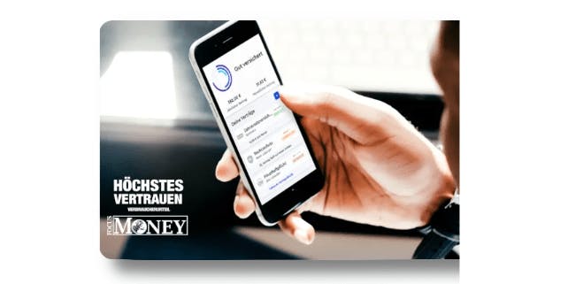 CLARK App auf dem Handy + FOCUS Money Auszeichnung