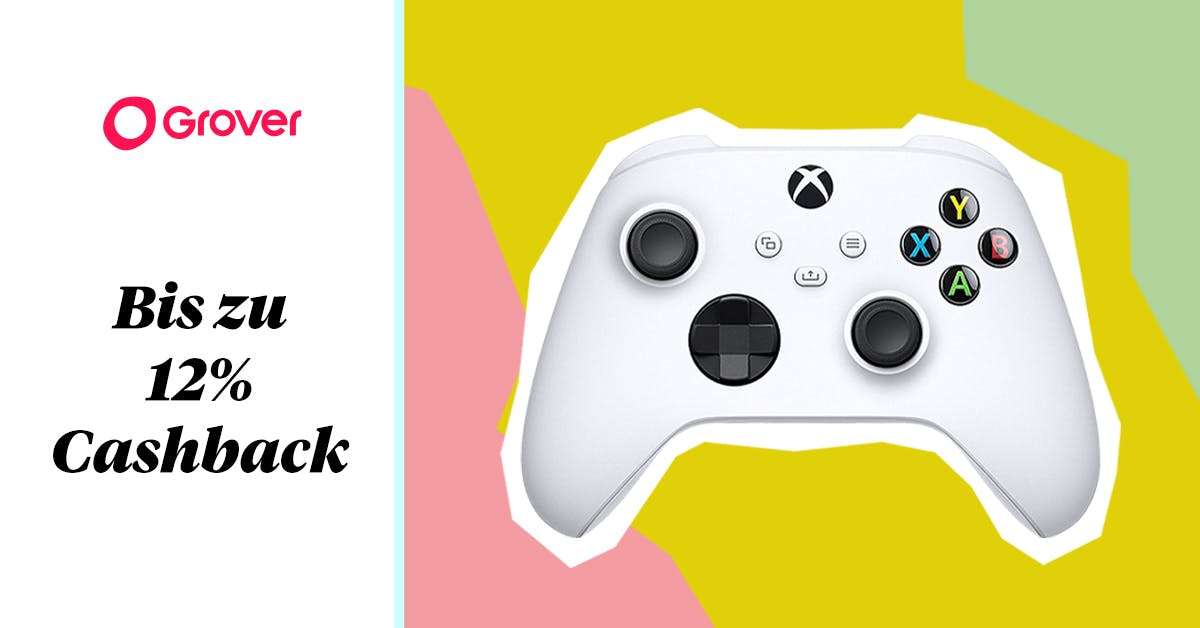 Grover-Top-Cashback-Deal-der-Woche XBox Controller mit Hinweis für bis zu 12% Cashback bei Grover