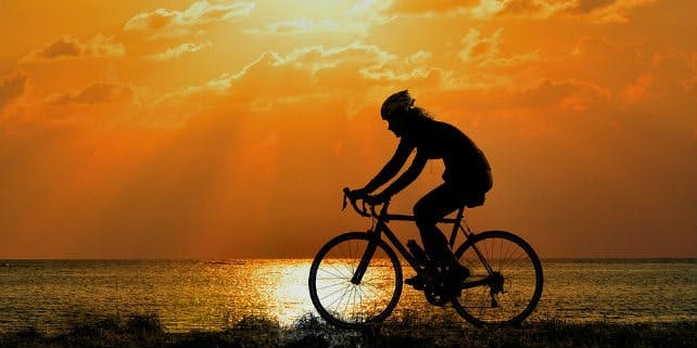 Fahrradtypen Sonnenuntergang